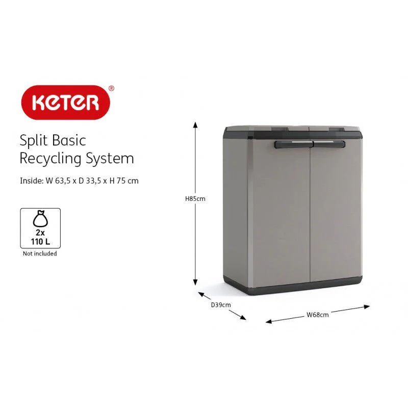 Armadio Split per raccolta differenziata | Keter - Image 6