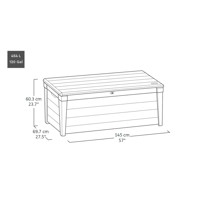 Baule Brightwood Bianco | Keter - Image 5