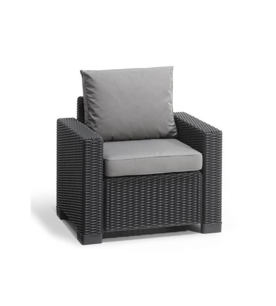 Coppia di poltrone da esterno California con cuscino | Keter - Image 9