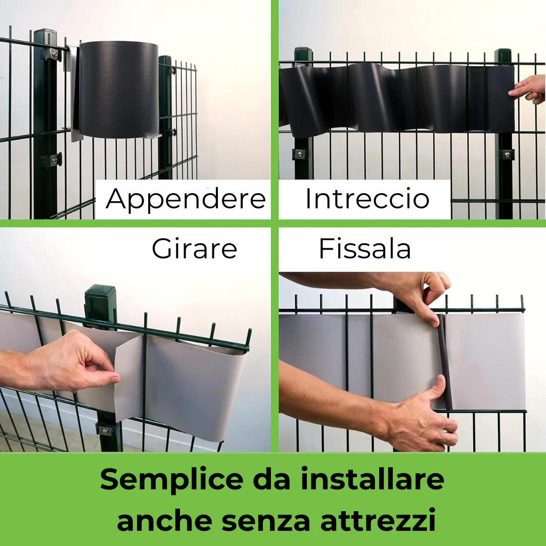 Frangivista in PVC per Balconi e Recinzioni con 20 Clip Incluse 19cm x 35 mt - Image 5