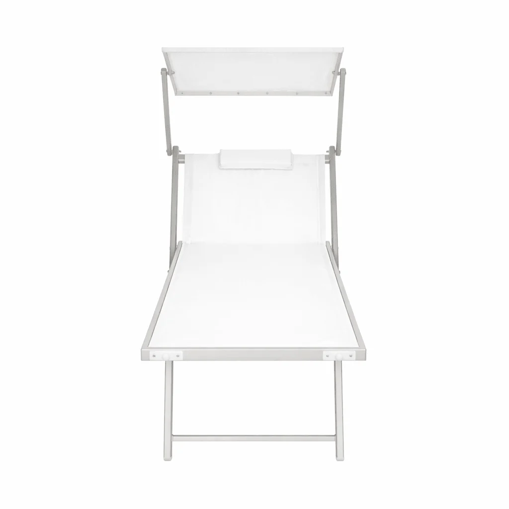 Lettino prendisole bianco Spiaggia Pro Xone - Image 4