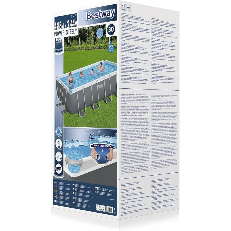 Piscina Bestway 56671 Power Steel Frame 488x244x122cm - Image 6