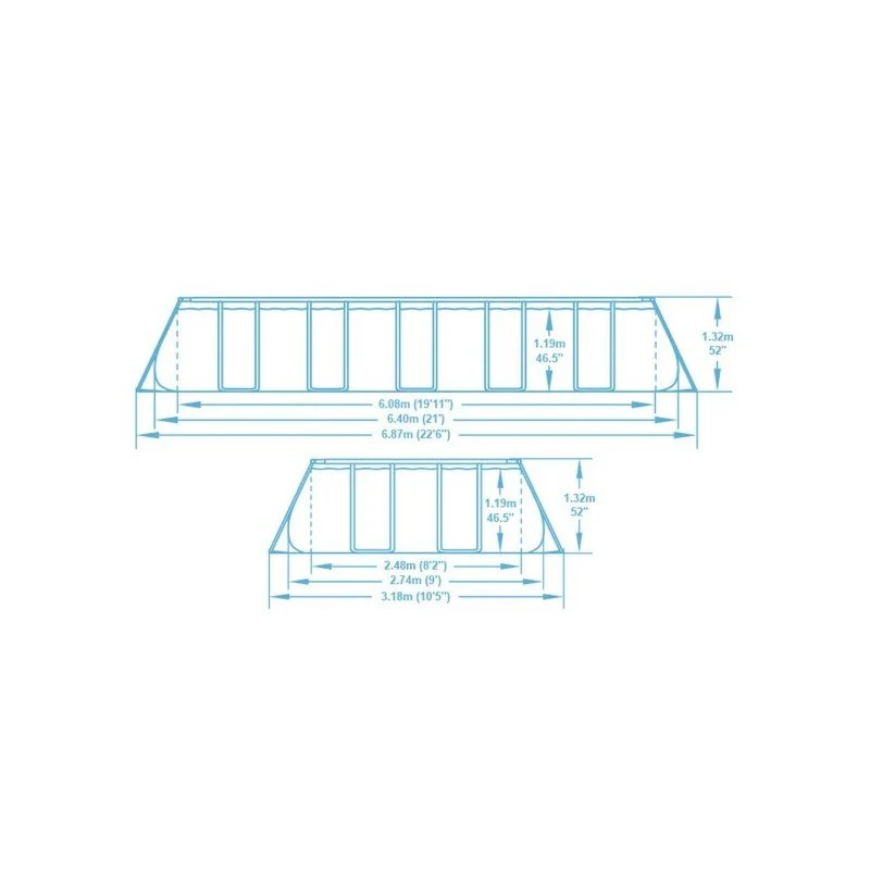 Piscina fuori terra 640x274x132cm Bestway 5612B - Image 6