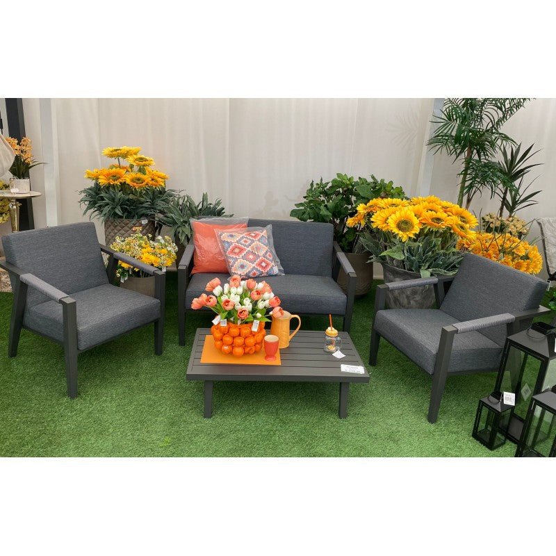 Xone Salotto da Giardino Kaori in Alluminio con Divano, Poltrone e Tavolino - Image 5