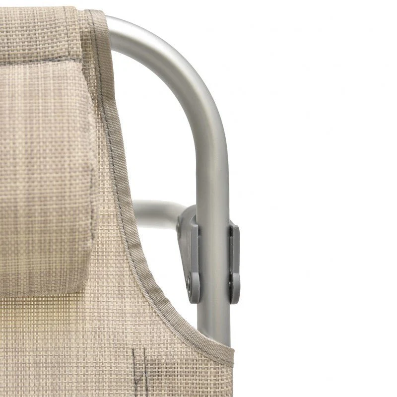 Spiaggina PRO Mare Beige Pieghevole in Alluminio con Poggiatesta Xone - Image 20