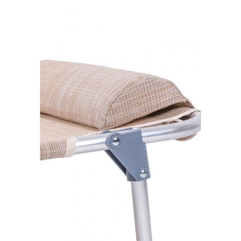 Spiaggina PRO Mare Beige Pieghevole in Alluminio con Poggiatesta Xone - Image 6