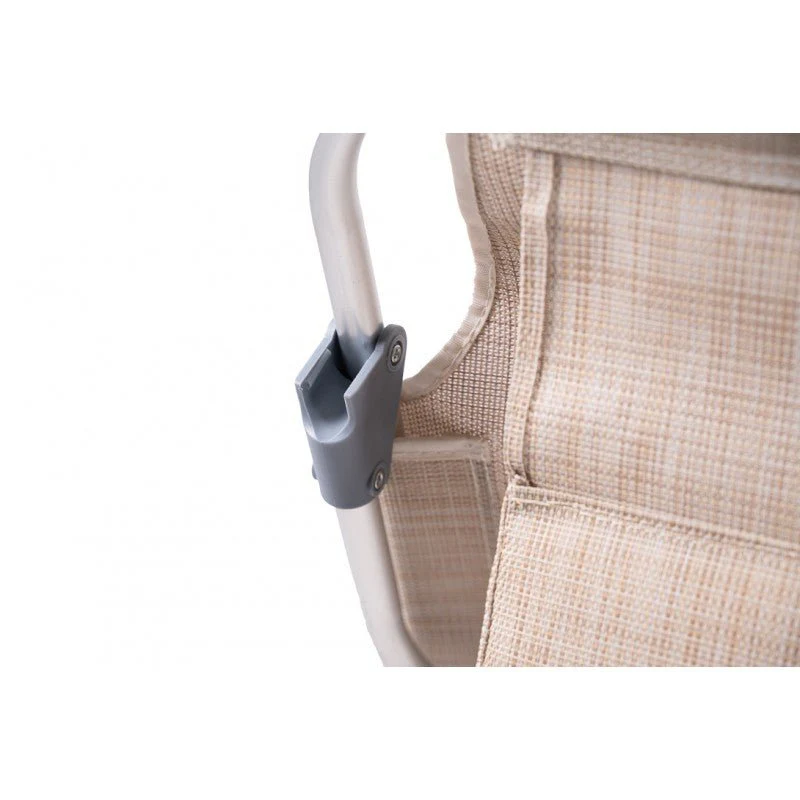 Spiaggina PRO Mare Beige Pieghevole in Alluminio con Poggiatesta Xone - Image 8