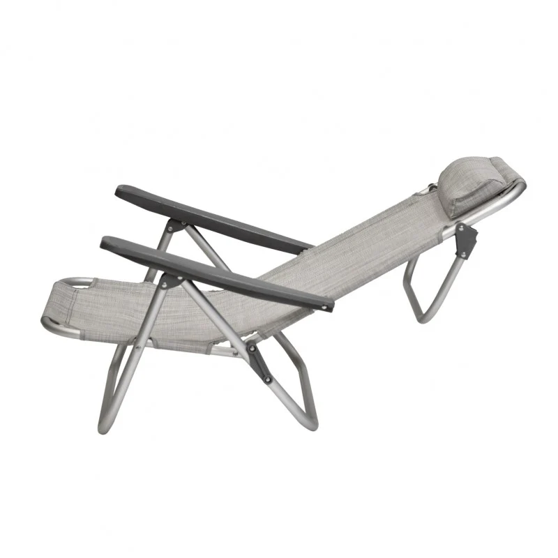 Spiaggina PRO Mare Grigia Pieghevole in Alluminio con Poggiatesta Xone - Image 11