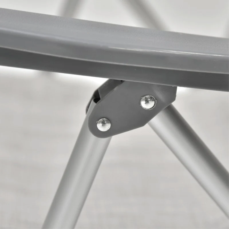 Spiaggina PRO Mare Grigia Pieghevole in Alluminio con Poggiatesta Xone - Image 6