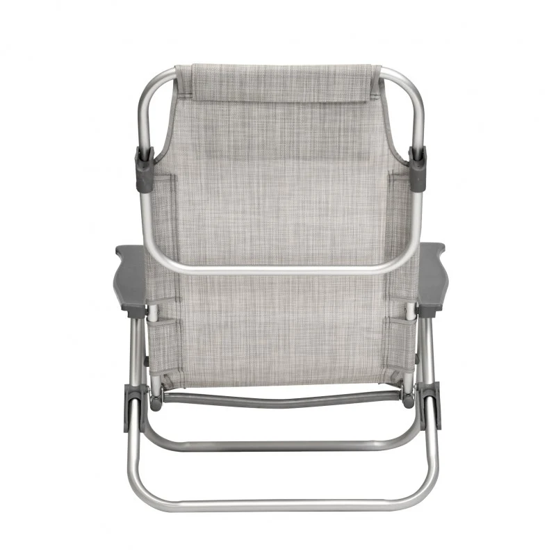 Spiaggina PRO Mare Grigia Pieghevole in Alluminio con Poggiatesta Xone - Image 7