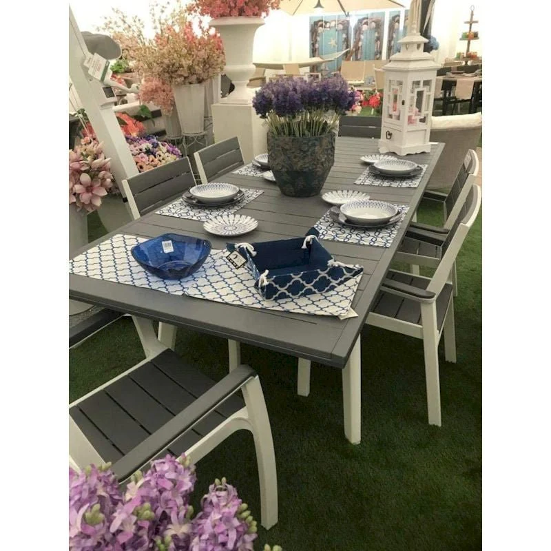 Tavolo allungabile grigio/bianco Harmony Keter - Image 4