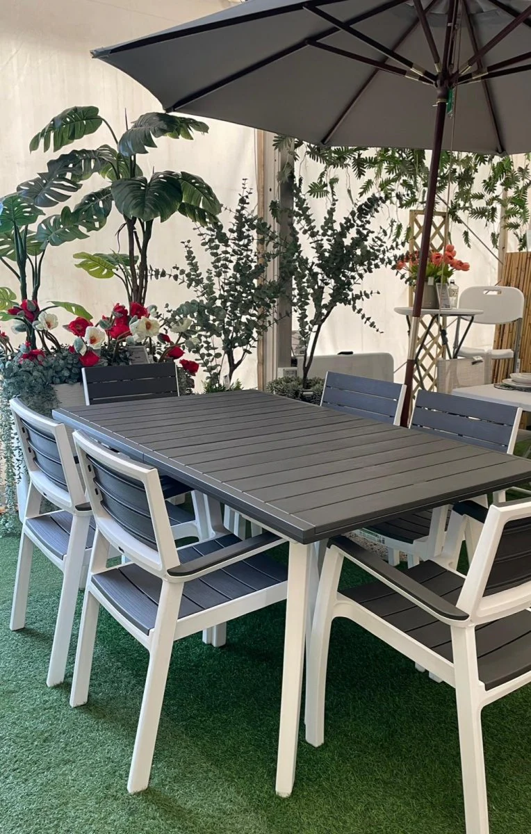 Tavolo allungabile grigio/bianco Harmony Keter - Image 6