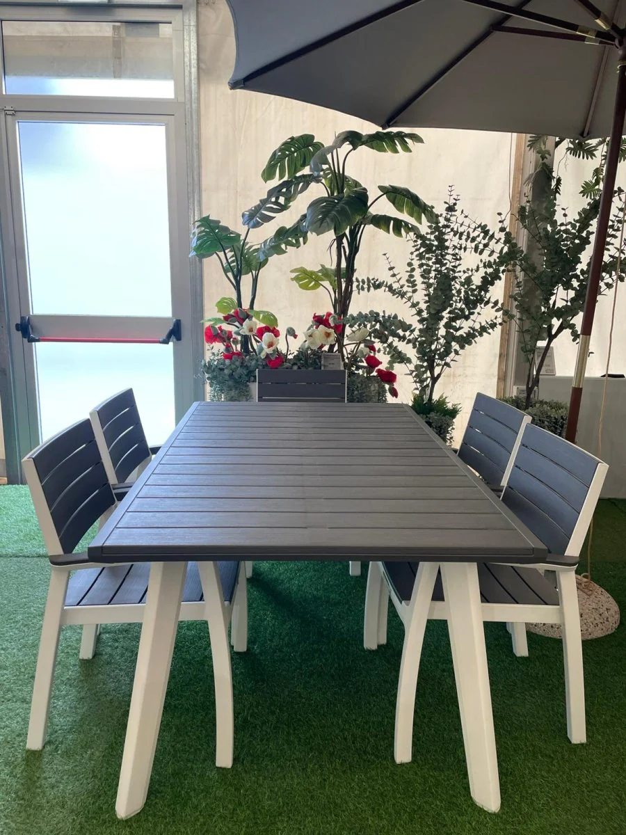 Tavolo allungabile grigio/bianco Harmony Keter - Image 7